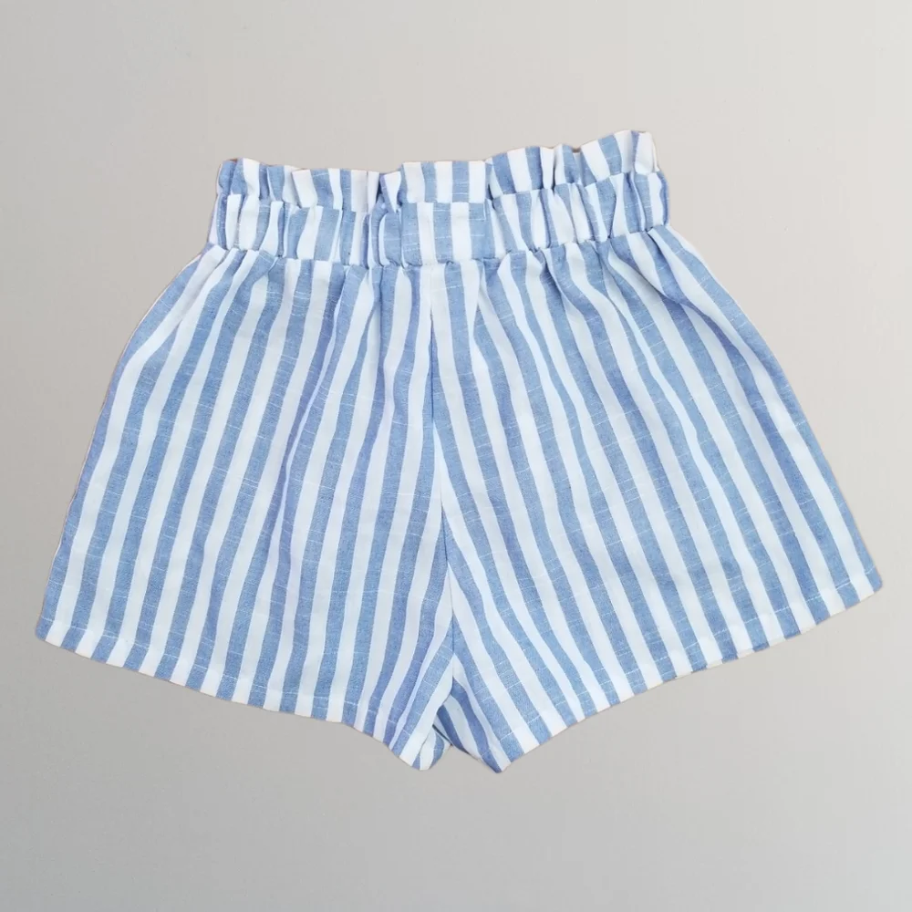 Shein Striped Paperbag Shorts - Picture 3 of 8